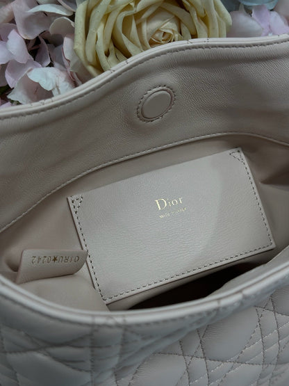 CD Lady Dior Shoulder Bag 27cm Light Pink in Sheepskin 155553