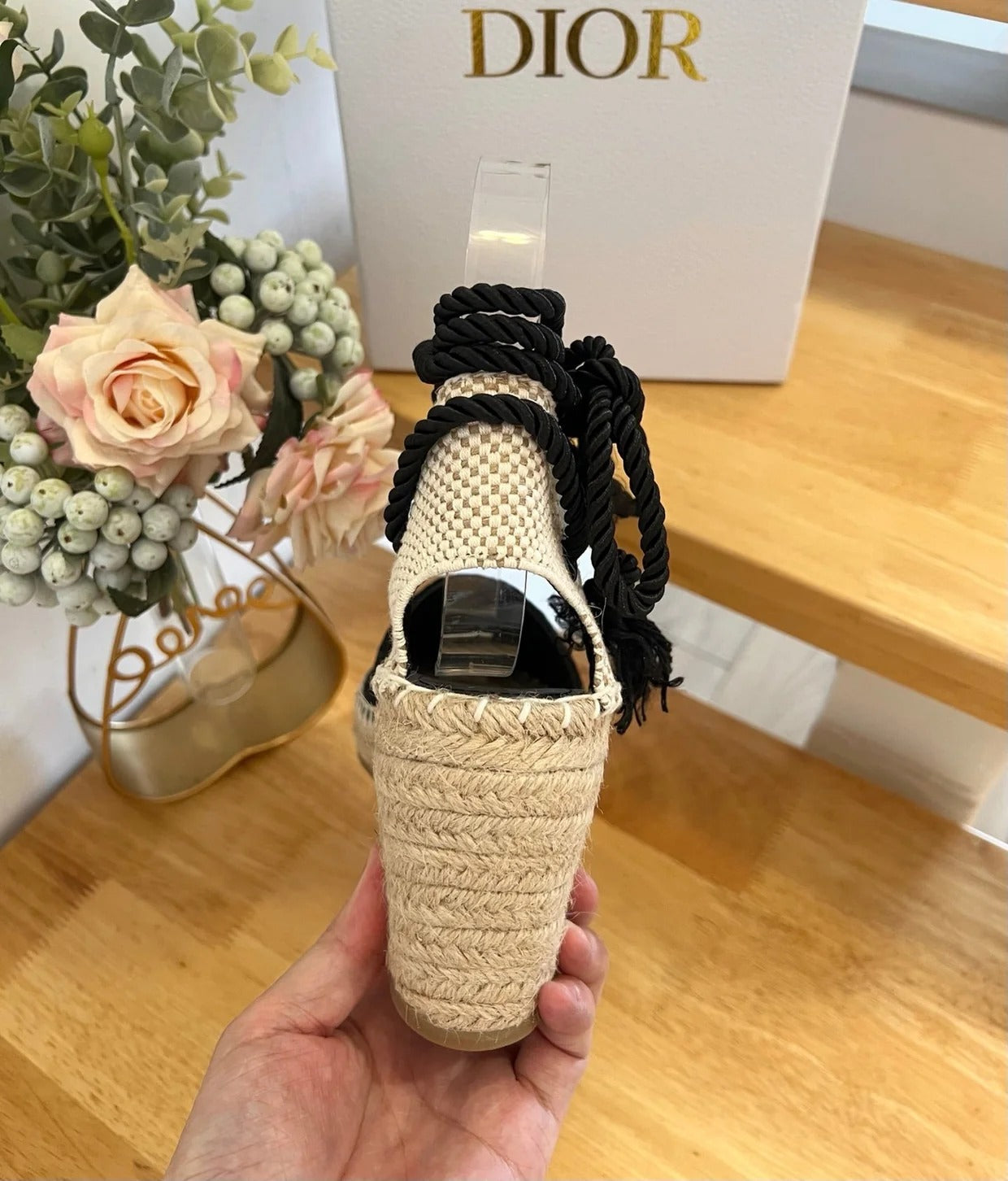 Dior 2026 Wedge Espadrille Canvas Straw 919957