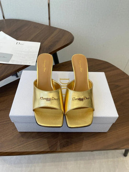 Dior 26 Sandal 70mm Gold in Cowhide 727962