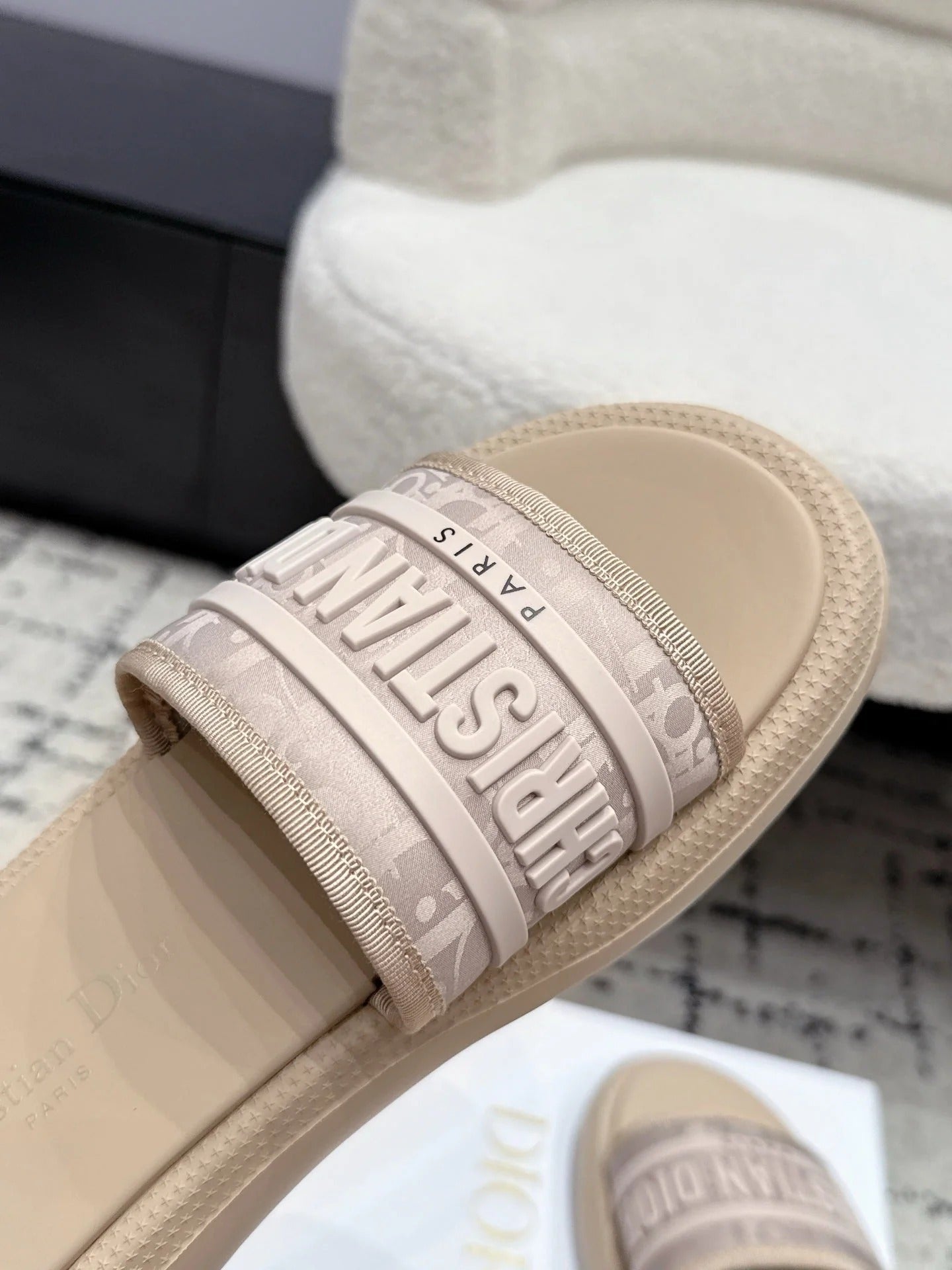 Dior 2026 Embroidered Platform Sandals Fabric Leather 924817