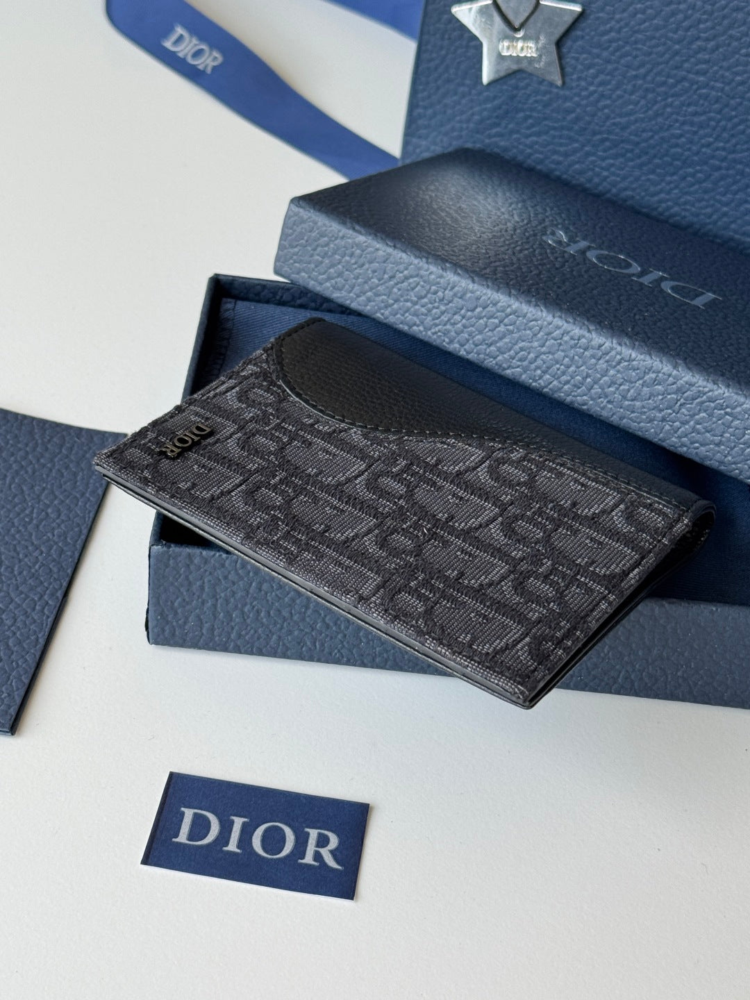 CD Saddle Passport Black Jacquard Cowhide