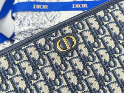 CD 30 Montaigne Dea Pouch 26cm Blue Jacquard  258619