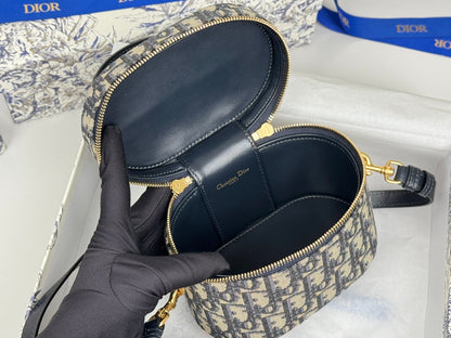 CD  Signature Vanity Case 16cm Blue Jacquard