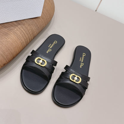 CD 26s 30M Slide Black Calfskin 738222