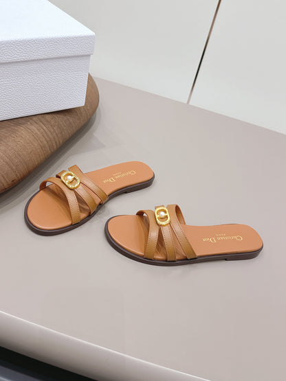 CD 26s 30M Slide Tan Calfskin 738223