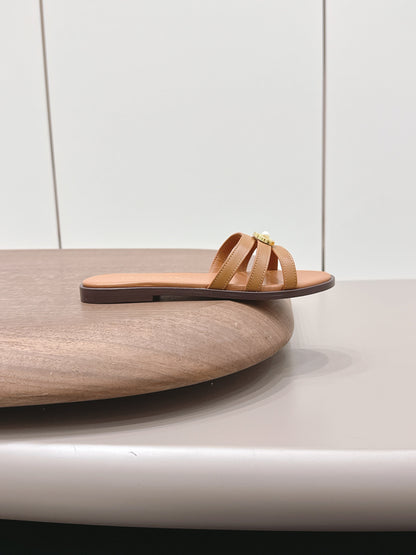 CD 26s 30M Slide Tan Calfskin 738223