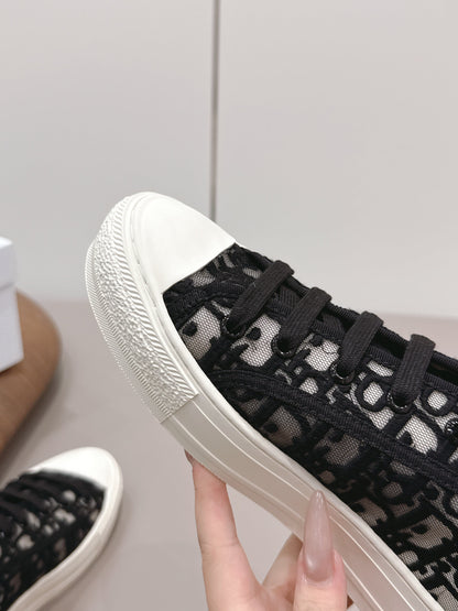 CD Walk'n'Dior Sneaker White Black Cotton Mesh 739318