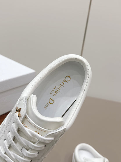 CD Dior Gold Star Mule White Suede Leather 739313