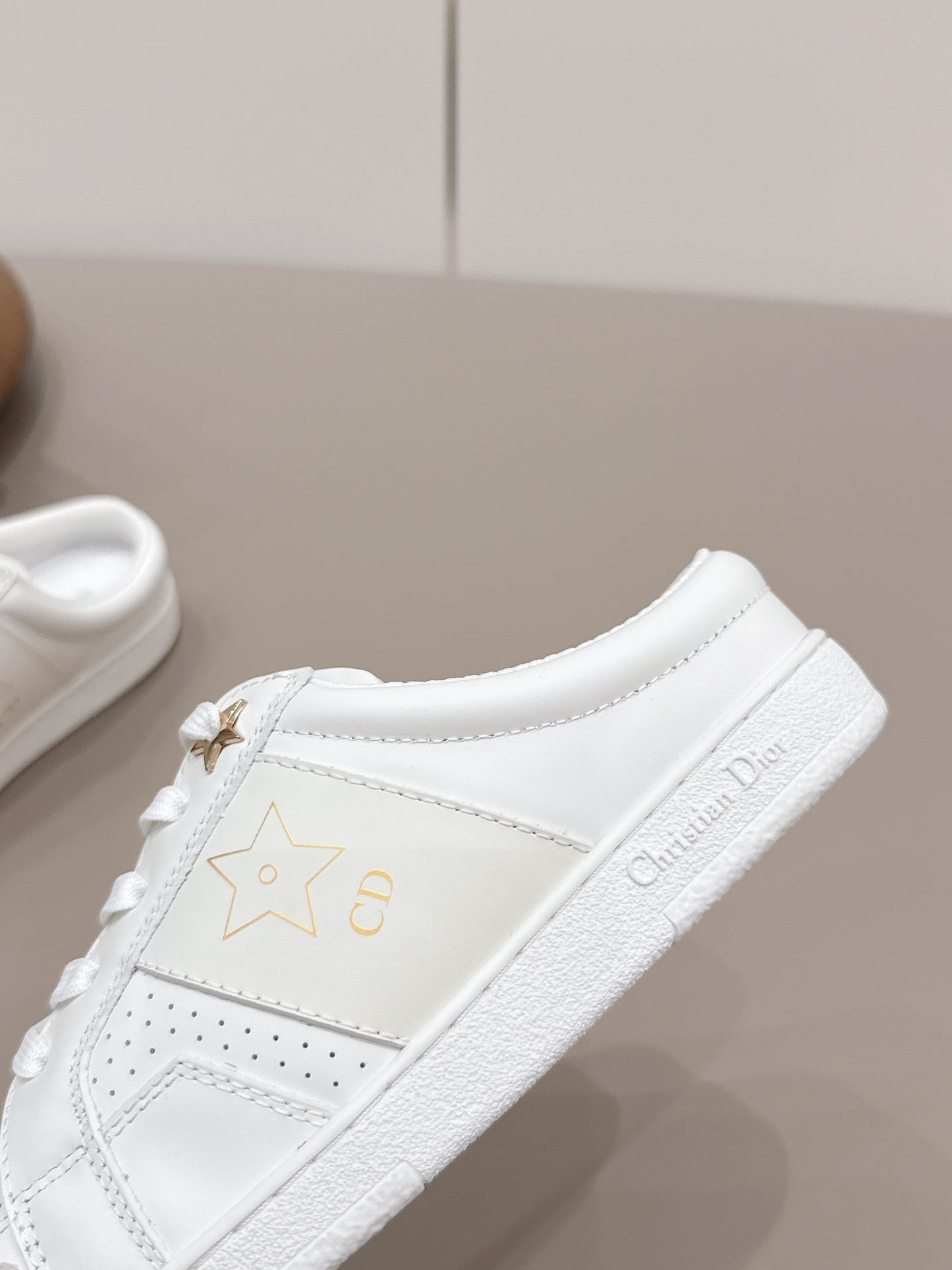 CD Dior Mule Full White Suede Leather 739312