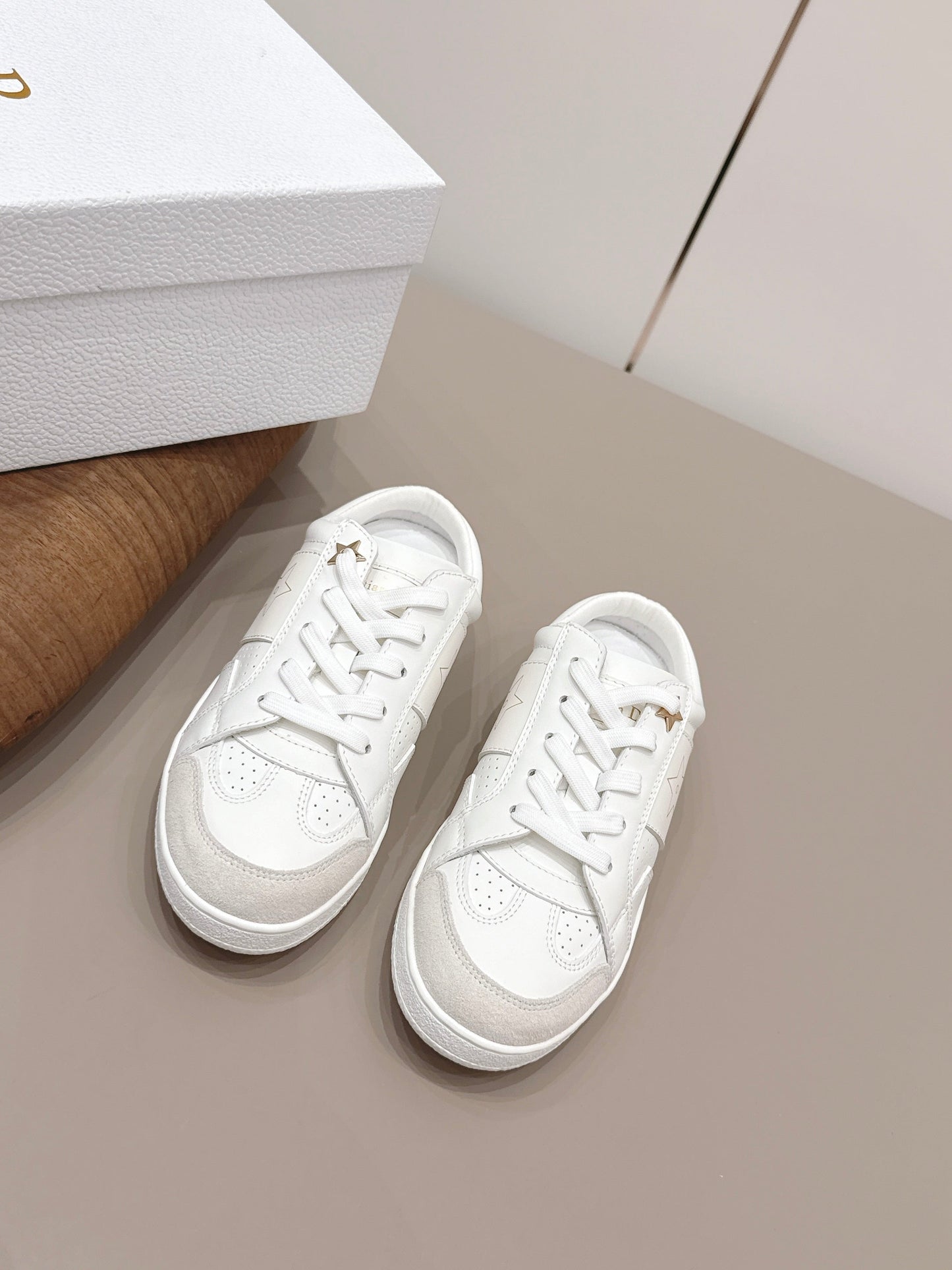 CD Dior Mule Full White Suede Leather 739312