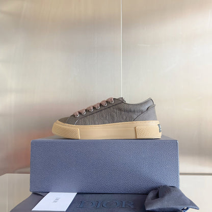 CD 26 B33 Platform Sneakers Dark Gray Monogram Cowhide 609188