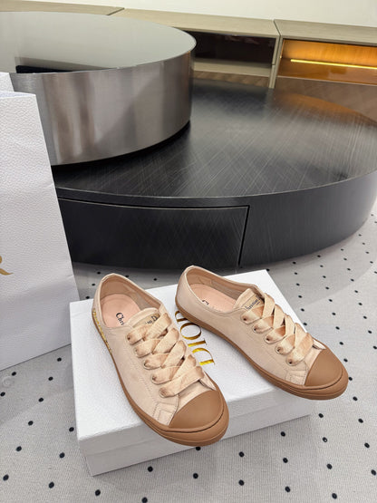 Dior Lucky Sneaker Beige Satin  618070