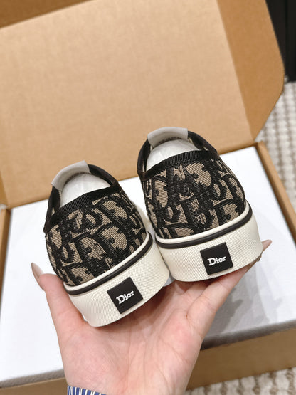 CD Saltwind Sneaker Black Beige Oblique Jacquard Cotton 632436