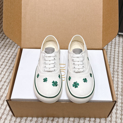 CD 26 Platform Sneaker White Green Canvas 632439