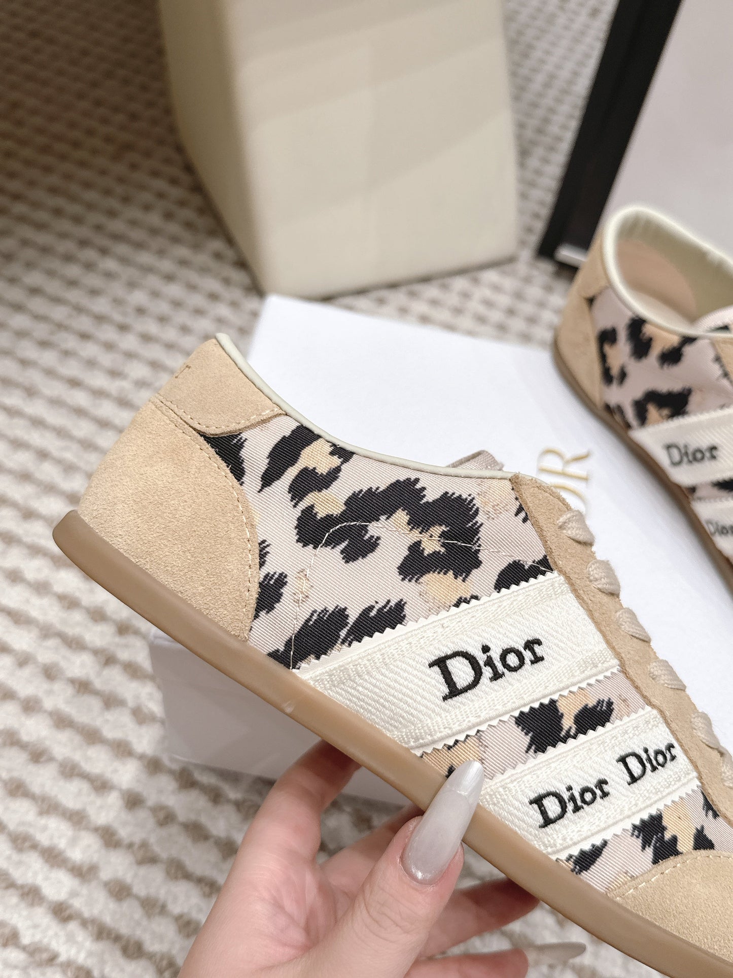CD Ribbon Sneaker Khaki Canvas Suede 930296
