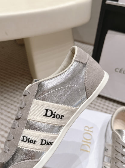 CD Ribbon Sneaker Sliver Suede Leather  930297