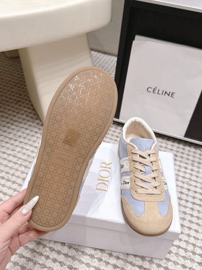 CD Ribbon Sneaker Blue Khaki Suede 930300