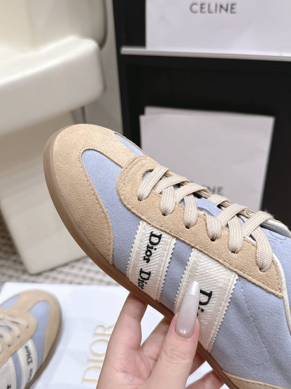 CD Ribbon Sneaker Blue Khaki Suede 930300