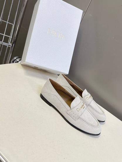CD  Boy Loafer Rope 5m Light Grayish  Suede Calfskin  492540