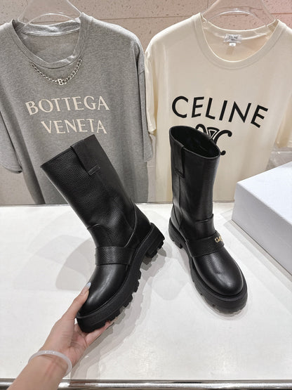 CD  D-Quest Boot 35mm Black Grained Calfskin 492054