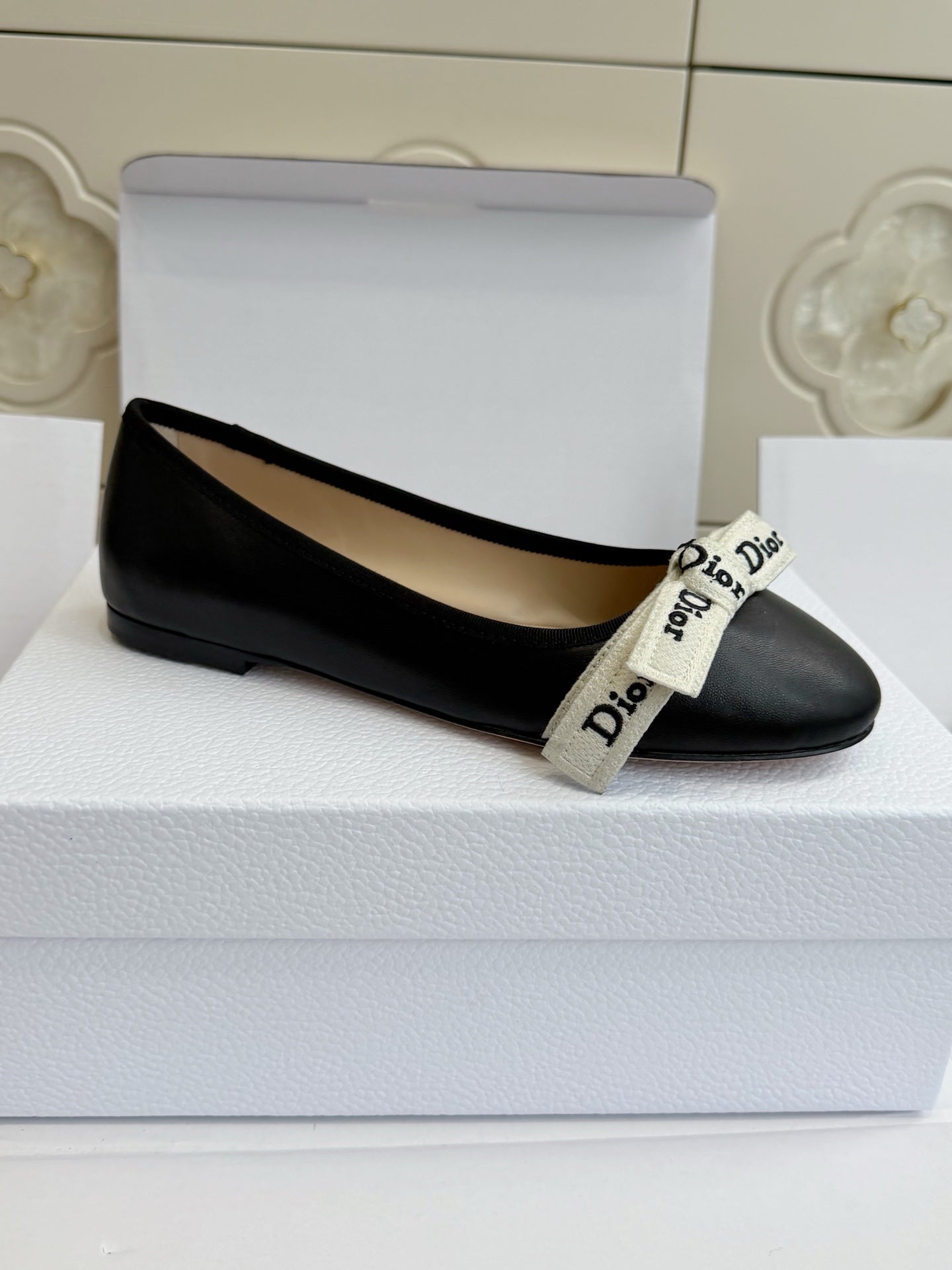 Dior 2026 J'Adior Ballet Flat Black Lambskin 717869