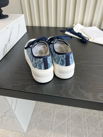 CD Dioriviera Walk'n'Dior Sneaker White Blue Cotton 851242