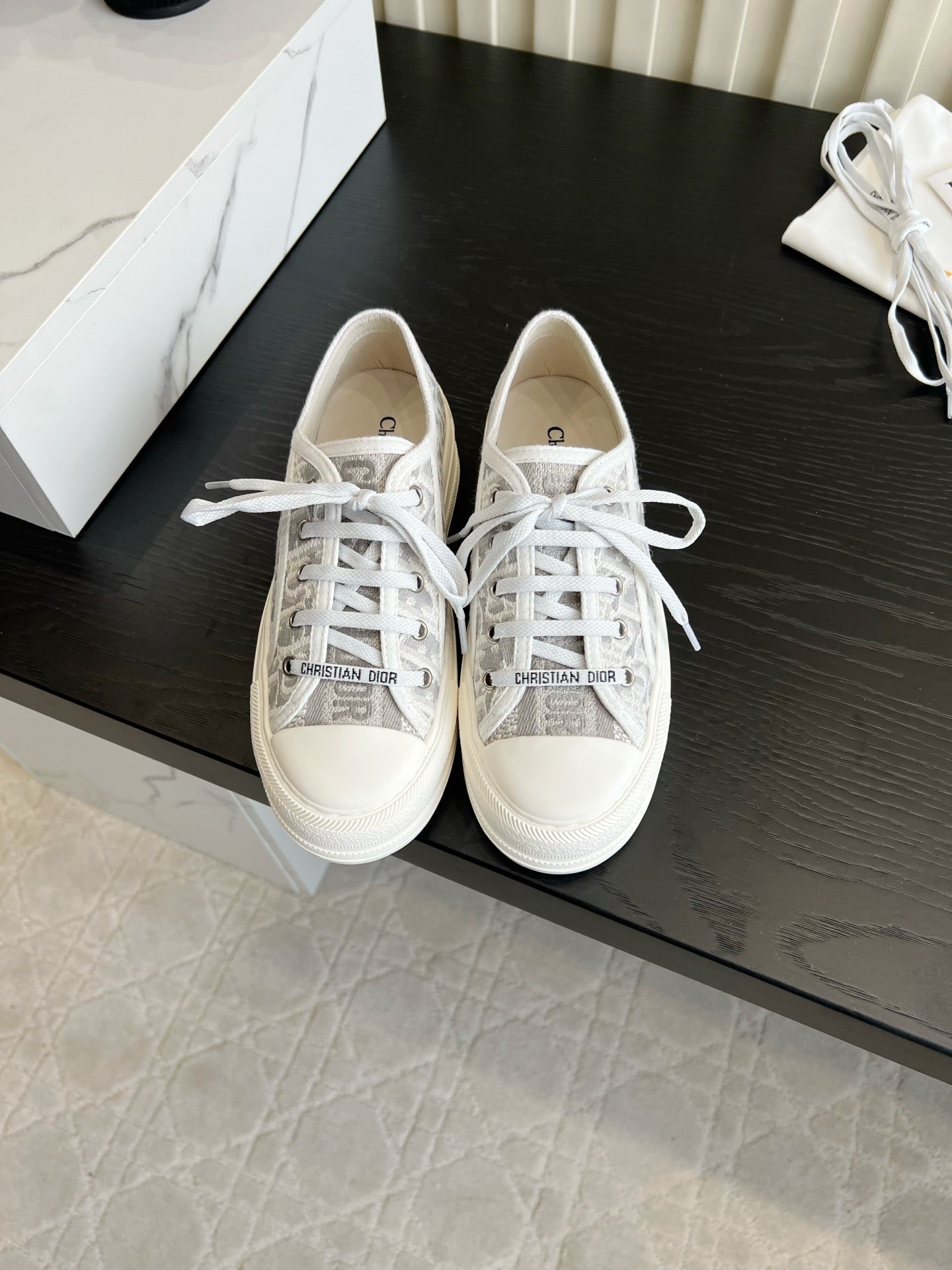 CD Dioriviera Walk'n'Dior Sneaker Grey White Cotton 851247