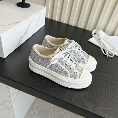CD Dioriviera Walk'n'Dior Sneaker Wash Blue Cotton 851248