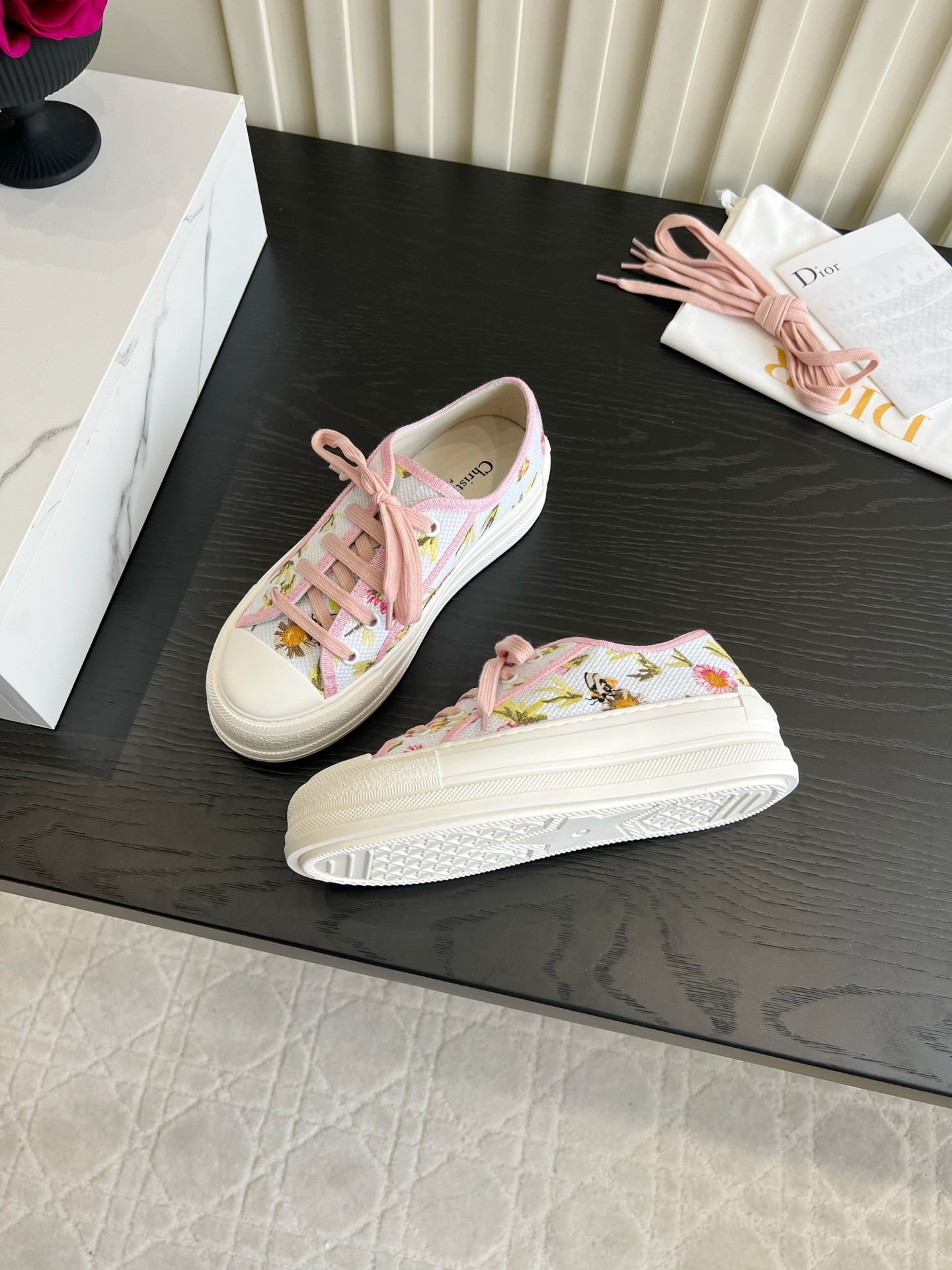 CD Dioriviera Walk'n'Dior Sneaker Light Pink Cotton 851249
