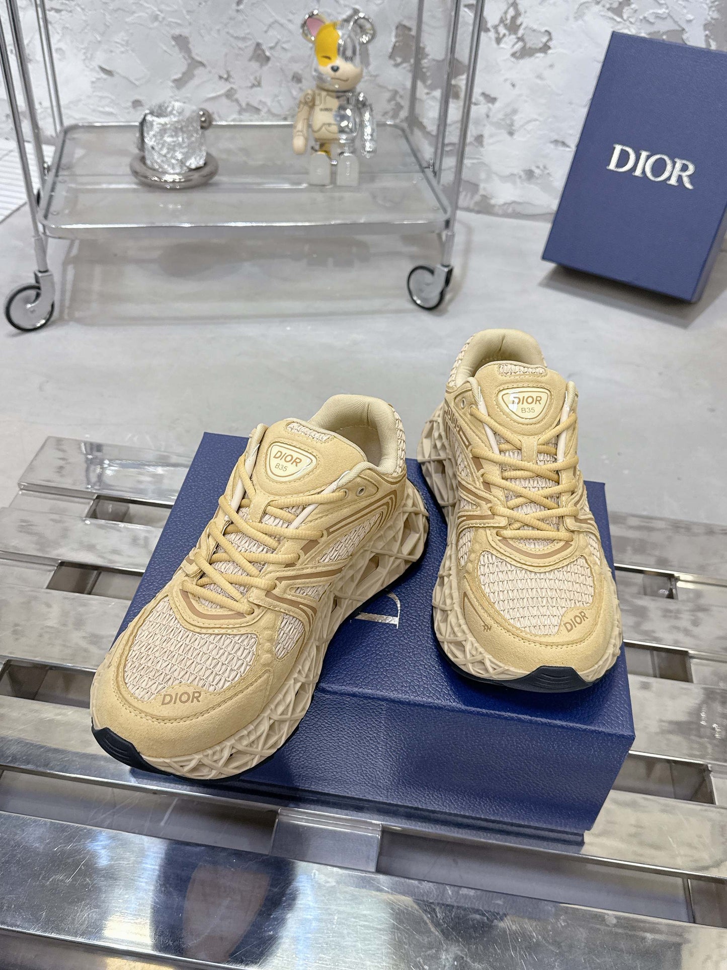CD 26s Sneaker Beige Mesh Suede 905044