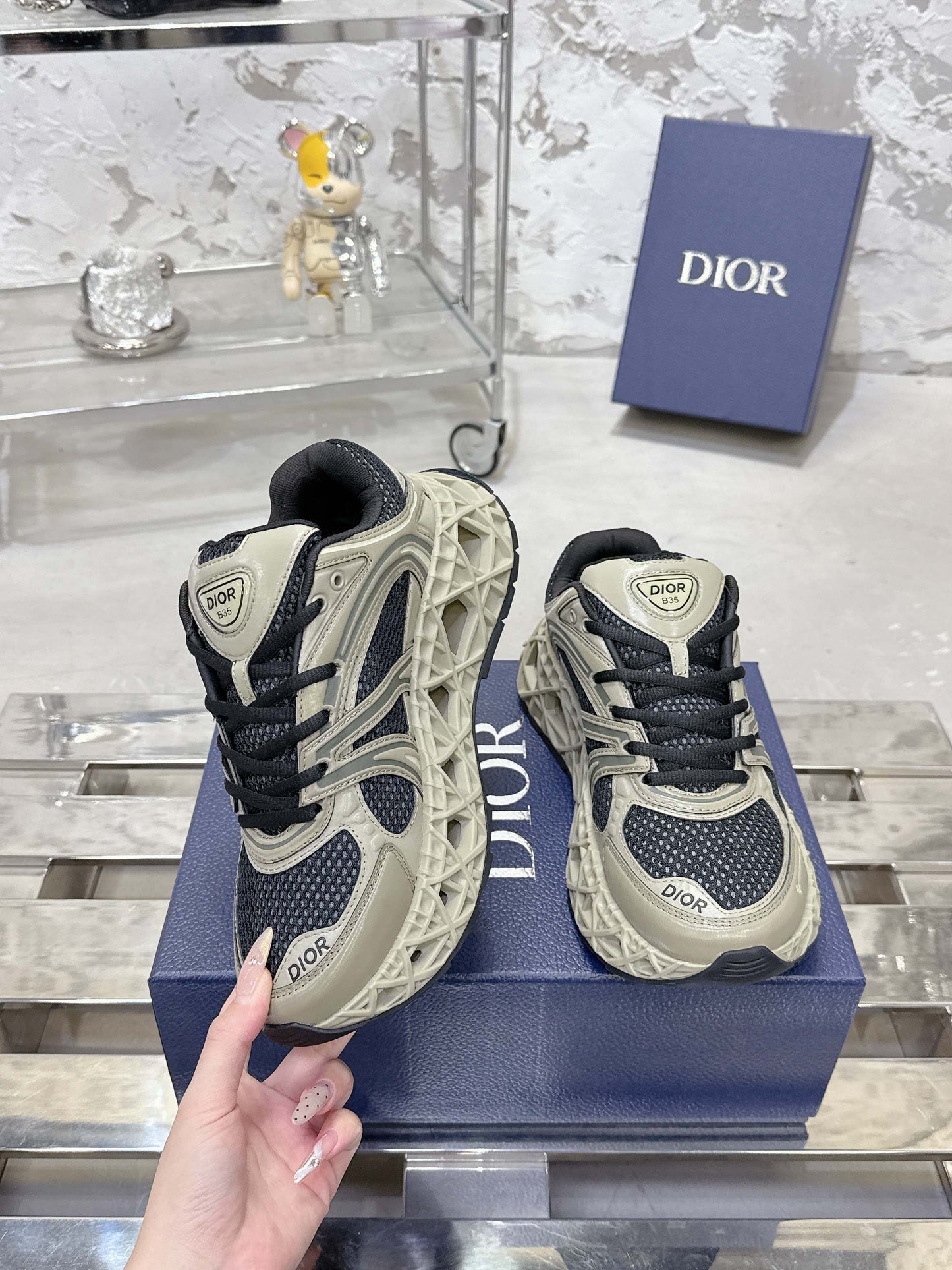 CD 26s Sneaker Olive Black Mesh Suede 905047