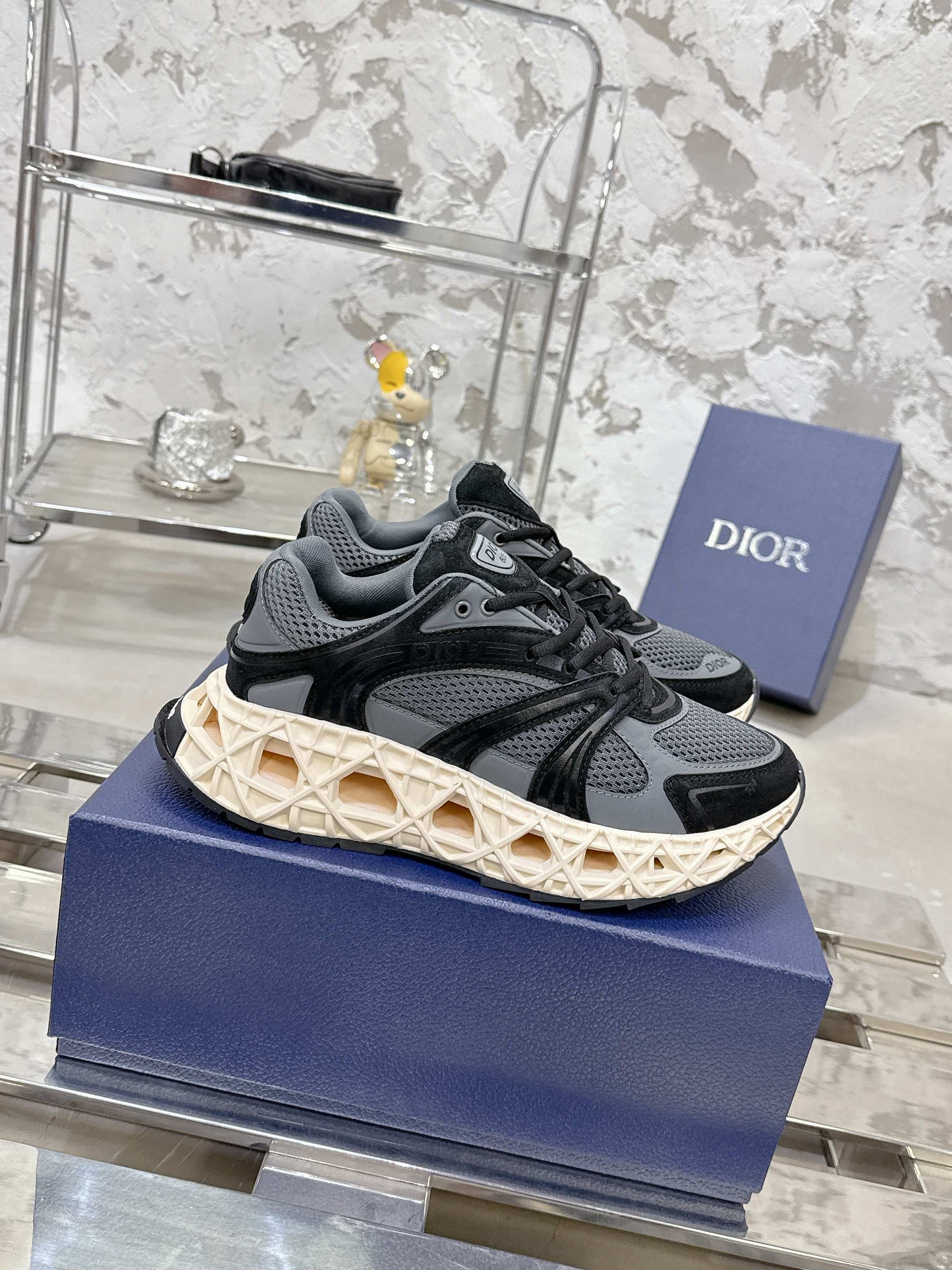 CD 26s Sneaker Grey Black Mesh Suede 905050