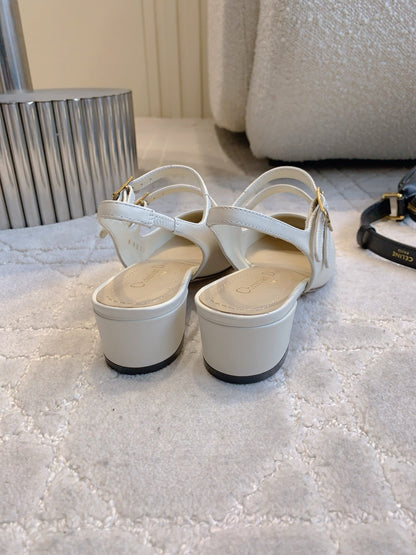 CD Chérie Slingback Pump 5cm White Leather 615468