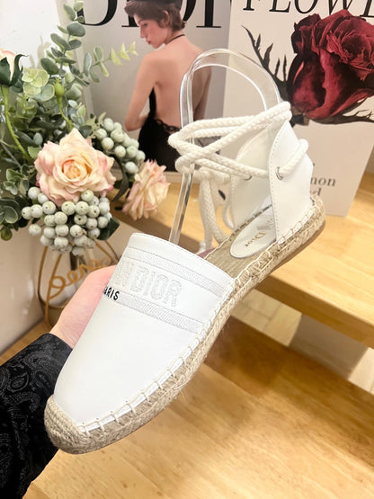 CD FW26 Sandals White Sheepskin 692255