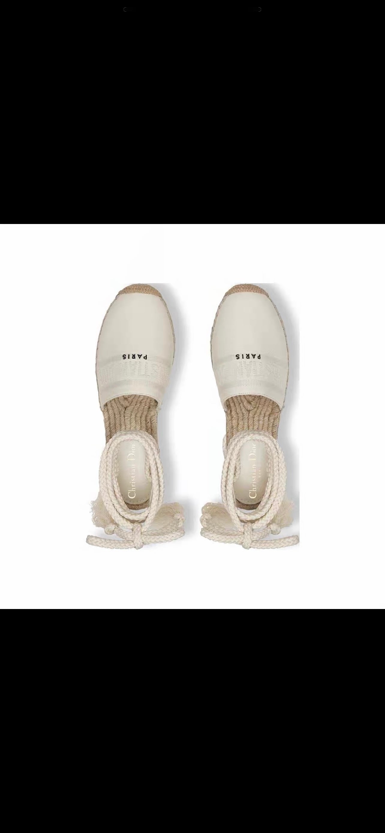 CD FW26 Espadrilles Ivory Sheepskin 692261