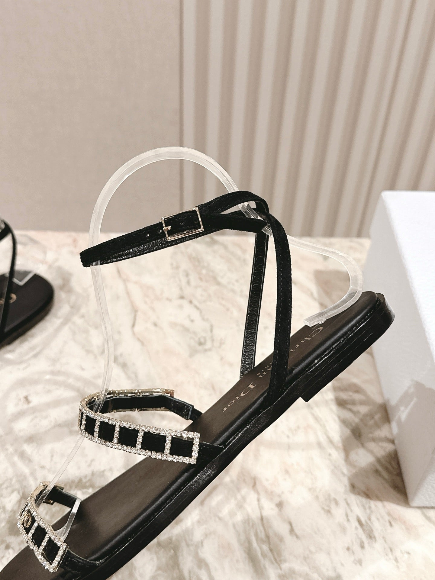 CD Diorissime Sandal Black Lambskin  483070