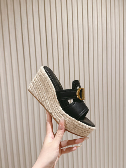 CD 30 Montaigne Wedge Slide 85mm  Lambskin 483076