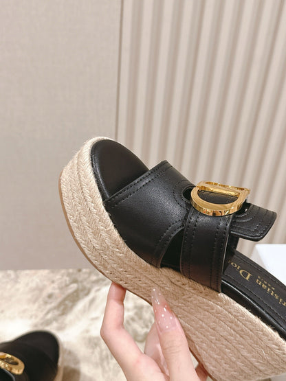 CD 30 Montaigne Wedge Slide 85mm  Lambskin 483076
