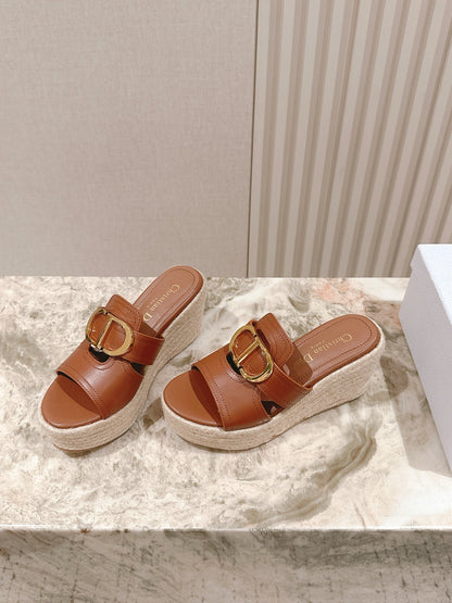CD 30 Montaigne Wedge Slide 85mm  Lambskin 483076