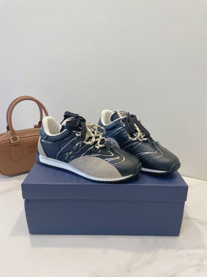 CD 26s D-Sketch Sneakers Black Taupe Suede Lambskin 908095
