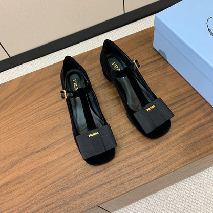 Prada 2026 Pump Black Velvet Leather 606358