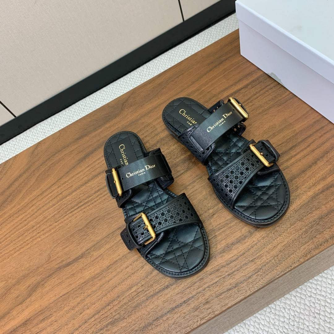 CD D-Avenue Slide Black Cowhide 792659