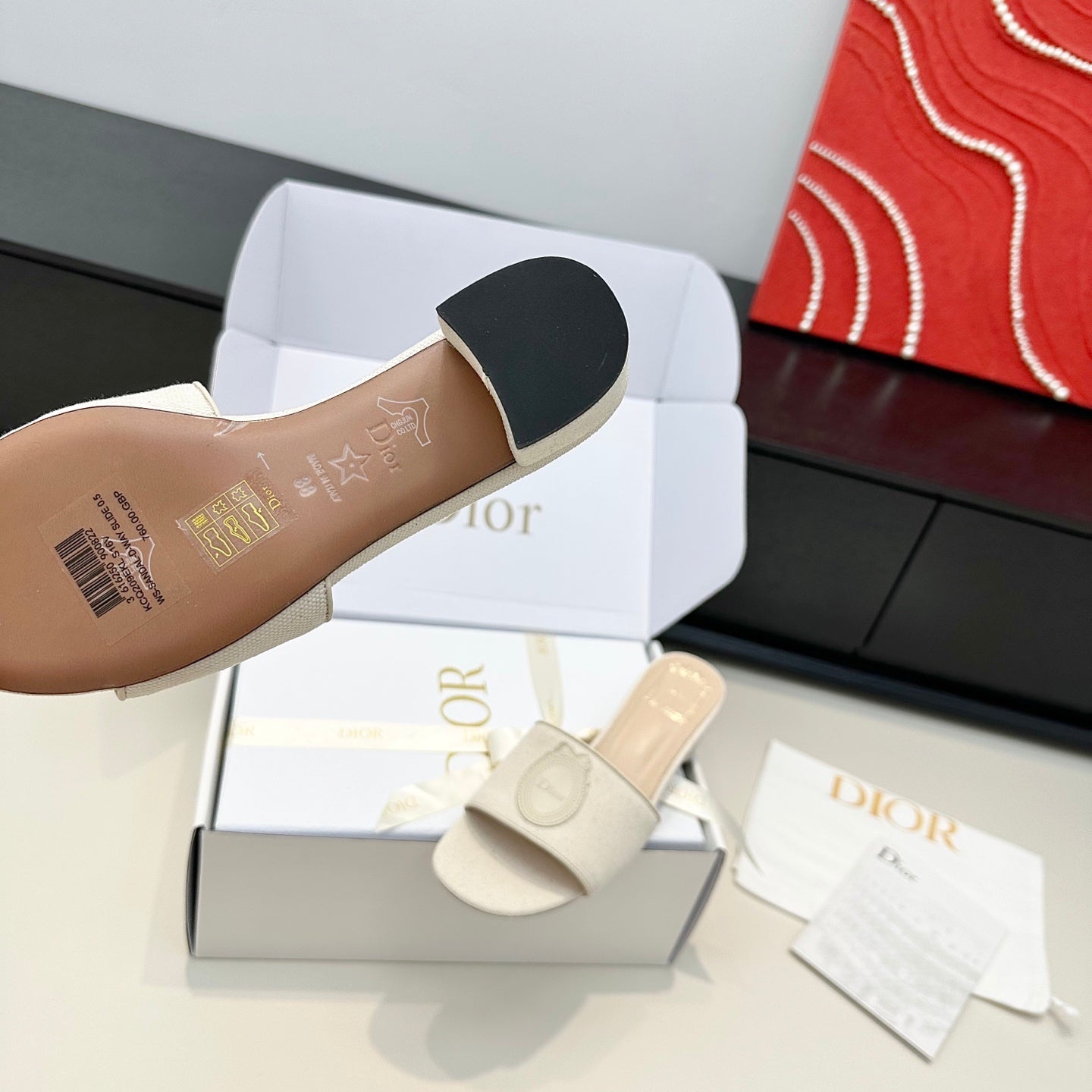 CD Médaillon Slide 4.5cm Cream Denim 899865