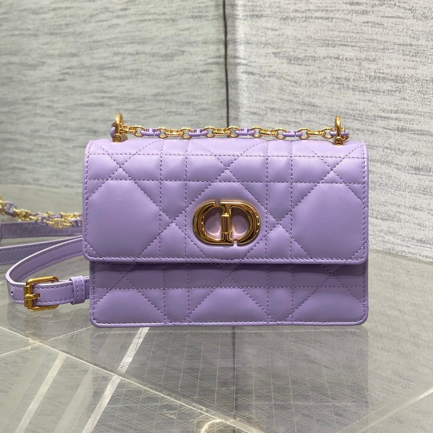 CD Miss Caro 17 Bag Purple Calfskin 229250