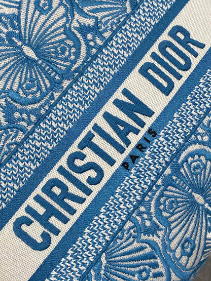 CD Medium Lady D-Lite Butterfly Motif Blue White Cotton