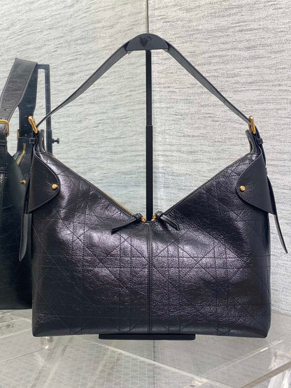 Dior 2025 Voyage Bag 34cm Black Grained Calfskin 267755