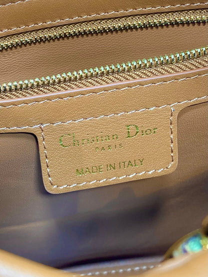 CD 26SS Bow-Adorned Bag Brown Calfskin 272511