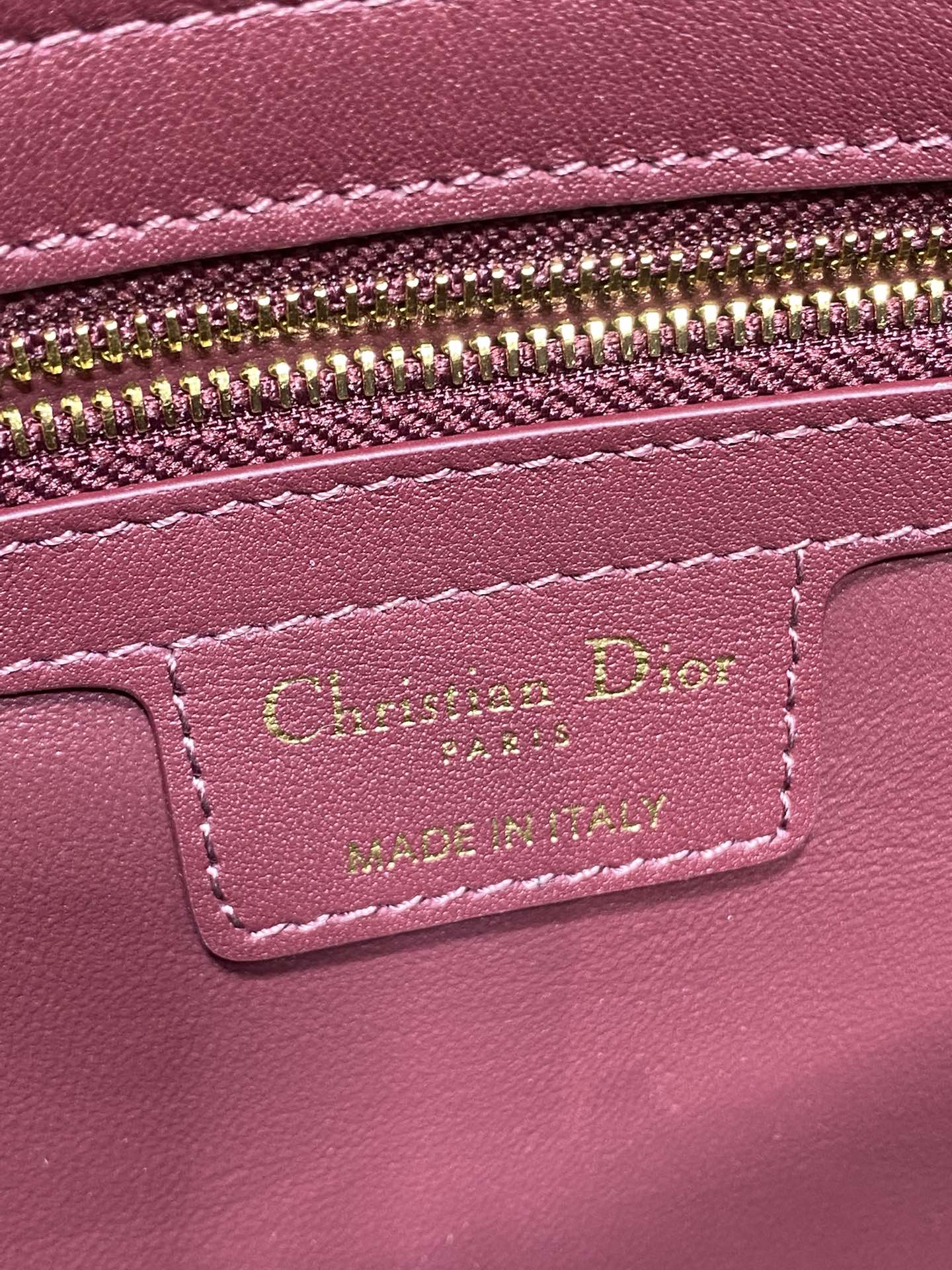CD 26SS Bow-Adorned Bag Burgundy Calfskin 272517
