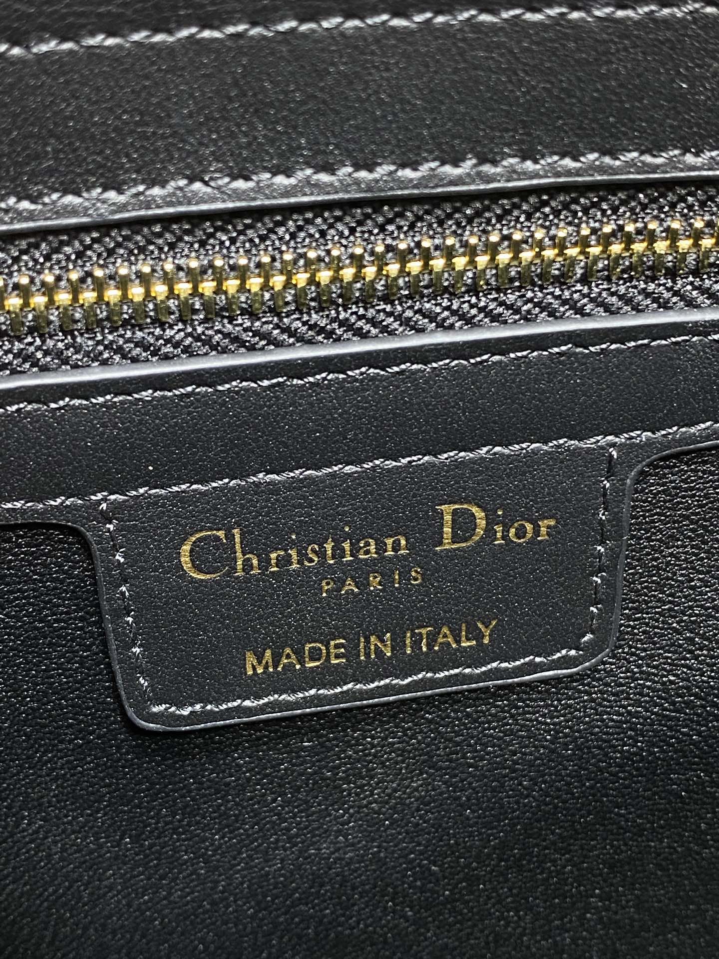 CD 26SS Bow-Adorned Bag Black Calfskin 272519