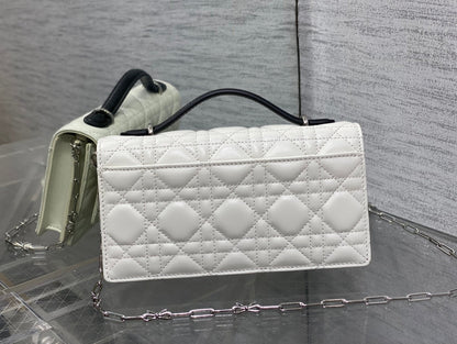Dior 2026 My Dior Mini Bag Two-Tone White Black Lambskin 284081